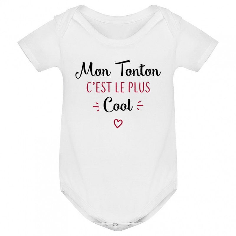 Body bébé Mon tonton c'est le plus cool Body bébé Mon tonton c'est le plus cool