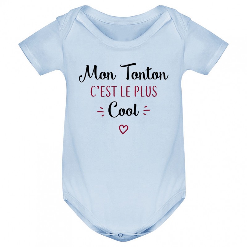 Body bébé Mon tonton c'est le plus cool Body bébé Mon tonton c'est le plus cool
