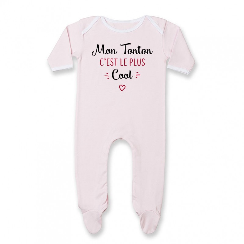 Pyjama bébé Mon tonton c'est le plus cool Pyjama bébé Mon tonton c'est le plus cool