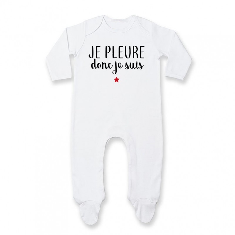 Pyjama bébé Je pleure donc je suis Pyjama bébé Je pleure donc je suis