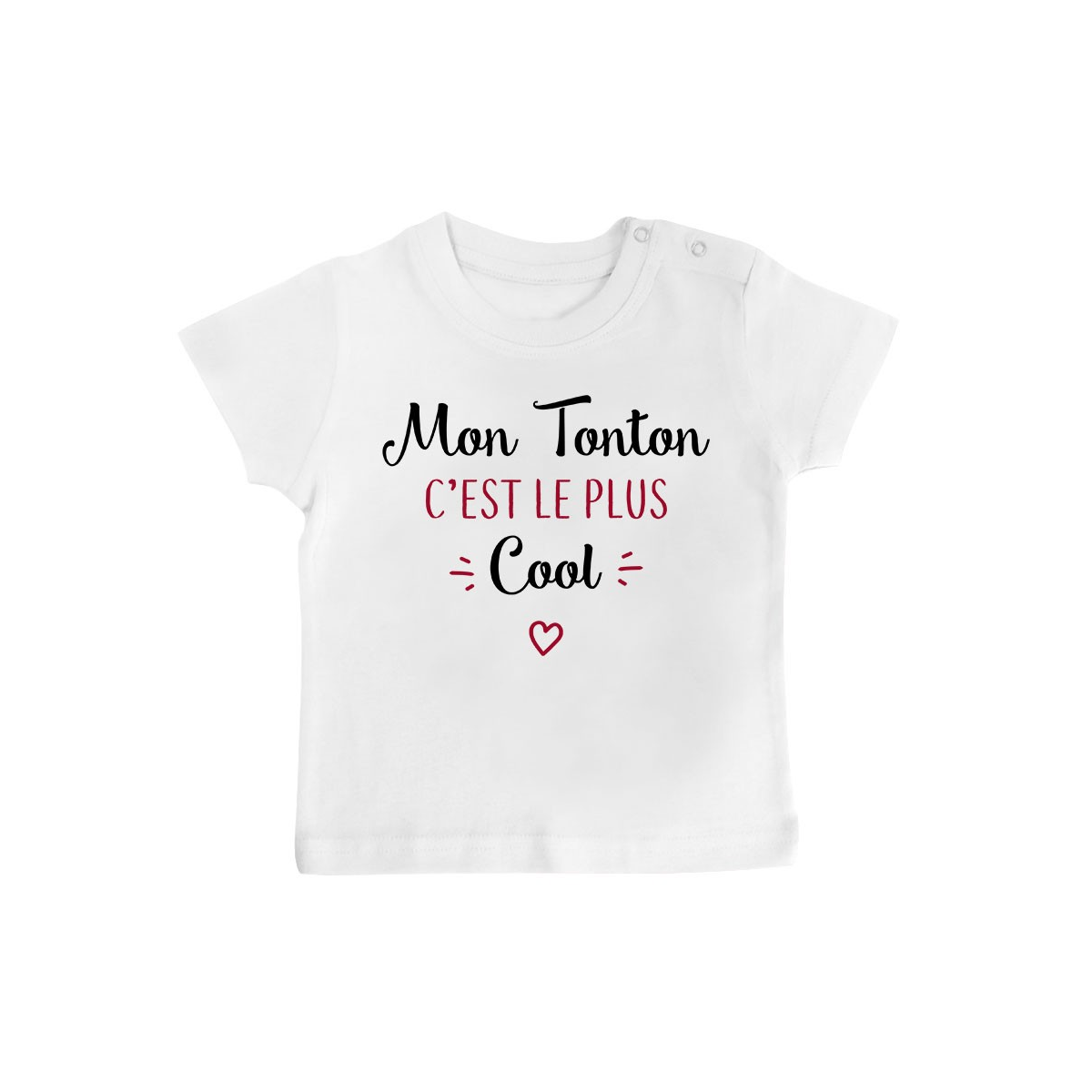 T-Shirt bébé Mon tonton c'est le plus cool