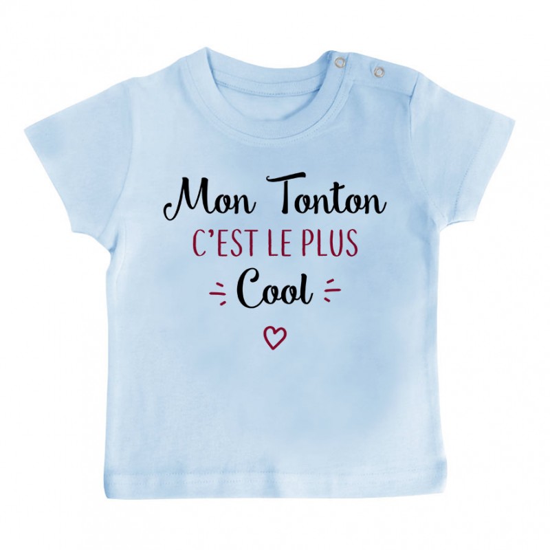 T-Shirt bébé Mon tonton c'est le plus cool