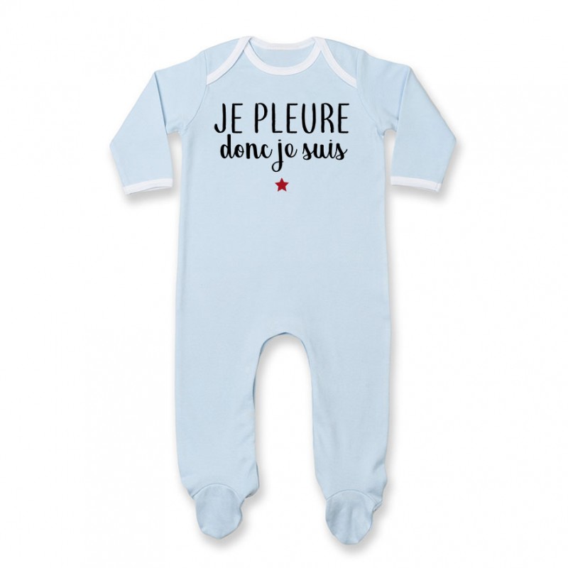 Pyjama bébé Je pleure donc je suis