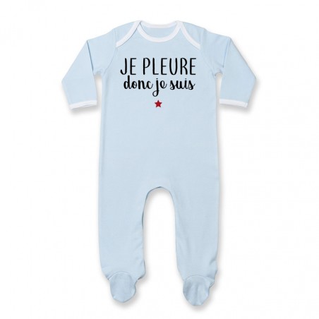 Pyjama bébé Je pleure donc je suis