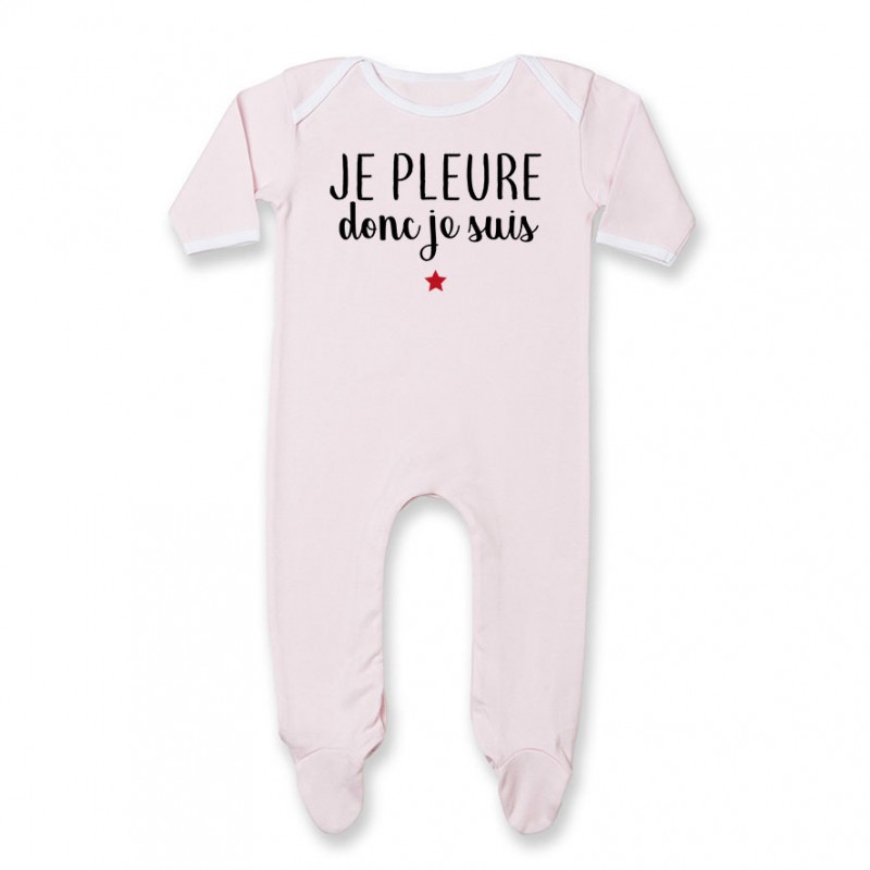 Pyjama bébé Je pleure donc je suis Pyjama bébé Je pleure donc je suis