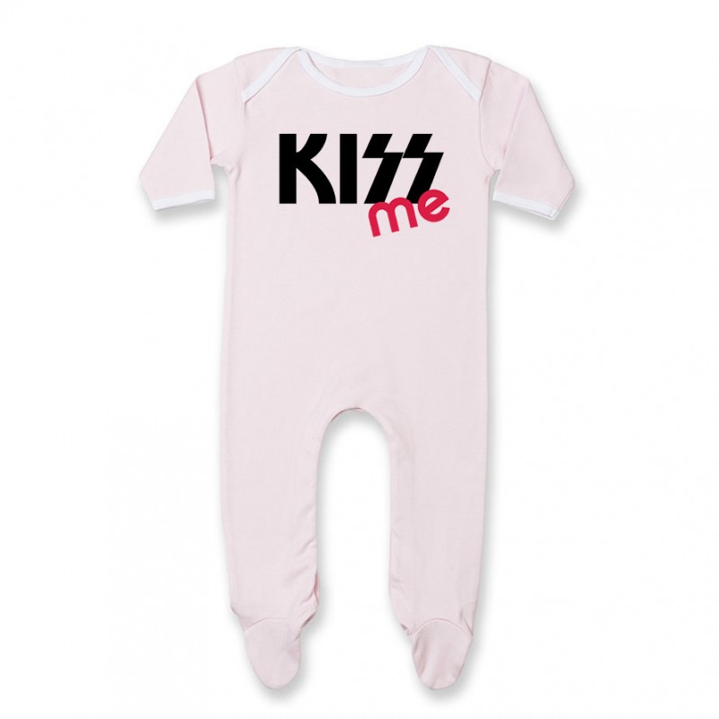 Pyjama bébé KISS me ( version fille ) Pyjama bébé KISS me ( version fille )