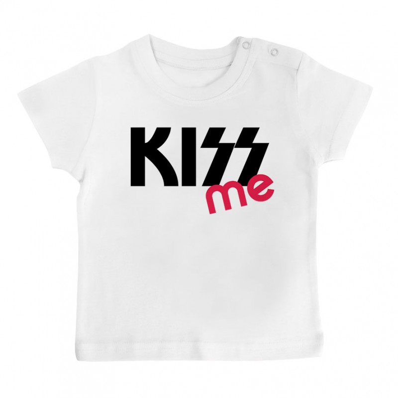 T-Shirt bébé KISS me ( version fille )