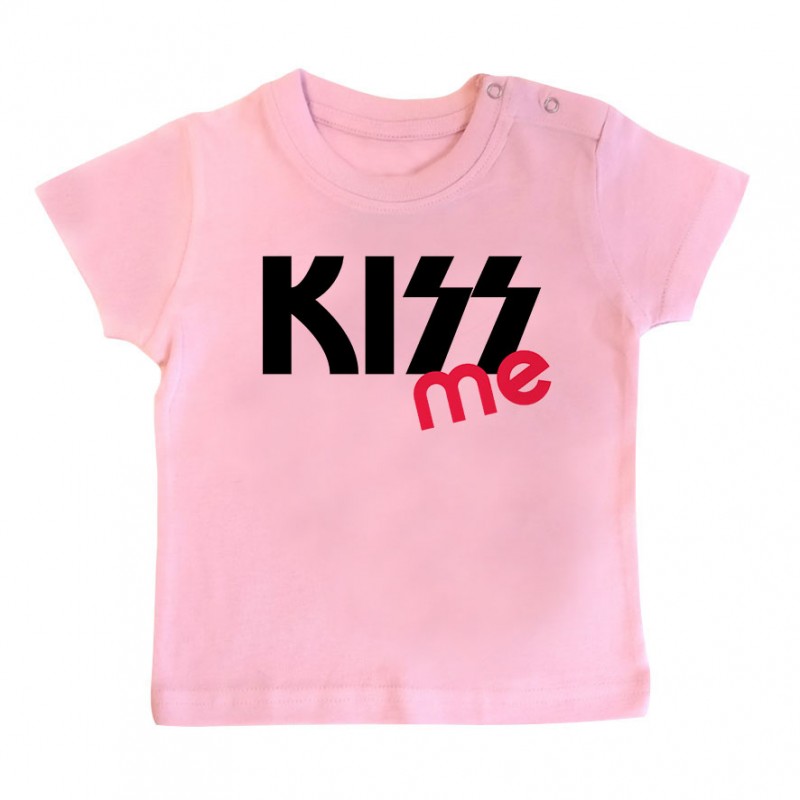 T-Shirt bébé KISS me ( version fille ) T-Shirt bébé KISS me ( version fille )