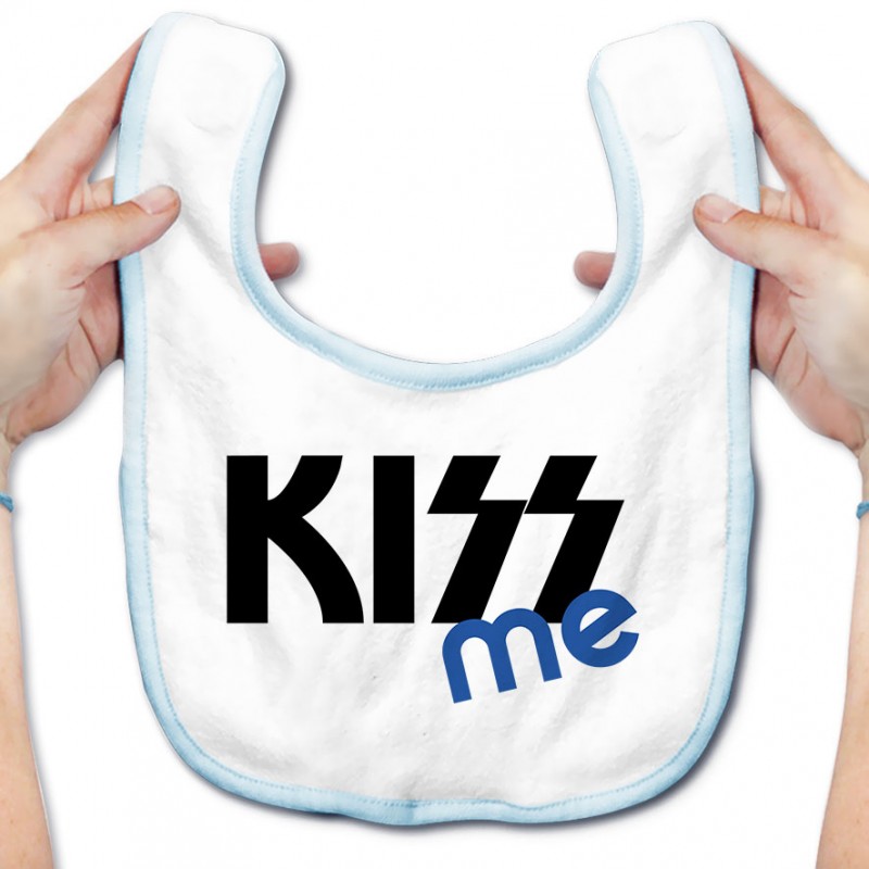 Bavoir bébé KISS me ( version garçon ) Bavoir bébé KISS me ( version garçon )