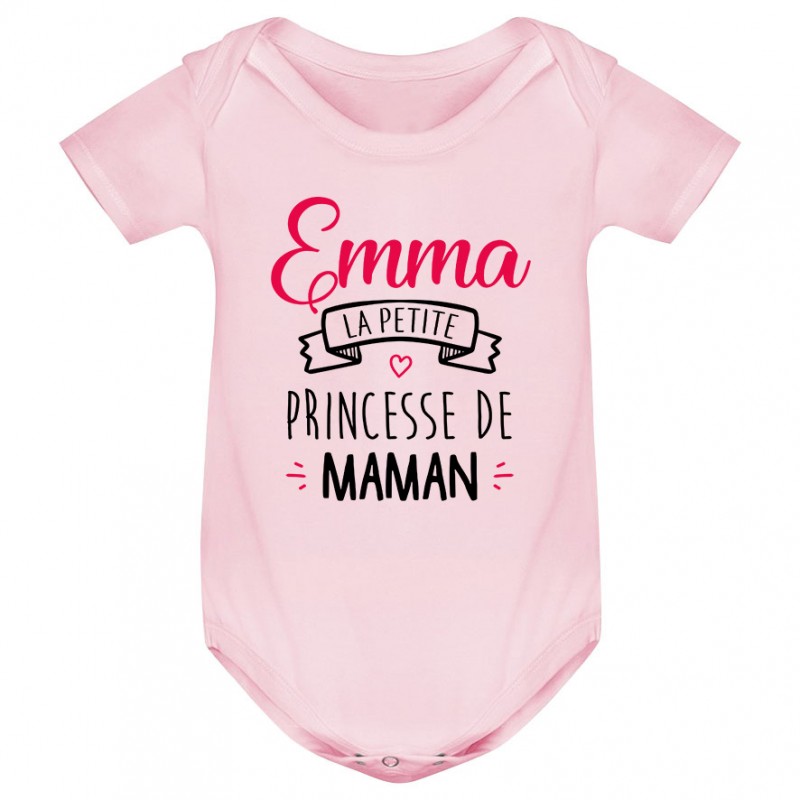 Body bébé personnalisé " Prénom " la petite princesse de maman