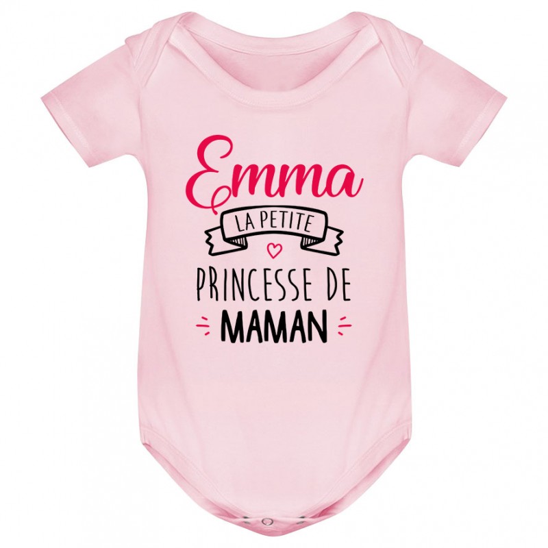 Princesse + prénom : Body bébé