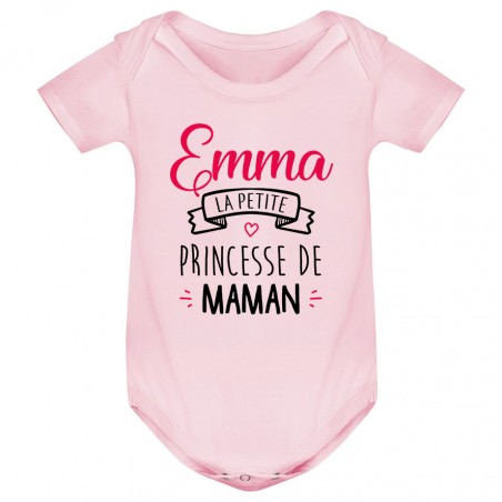 Body bébé personnalisé " Prénom " la petite princesse de maman