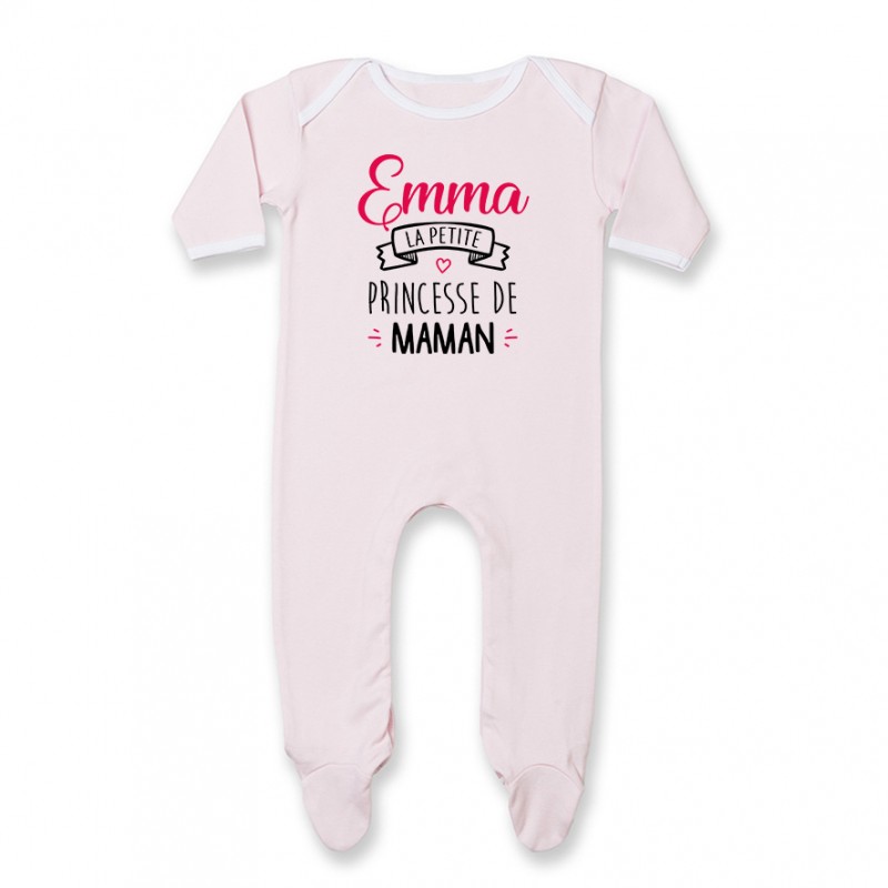 Pyjama bébé personnalisé " Prénom " la petite princesse de maman