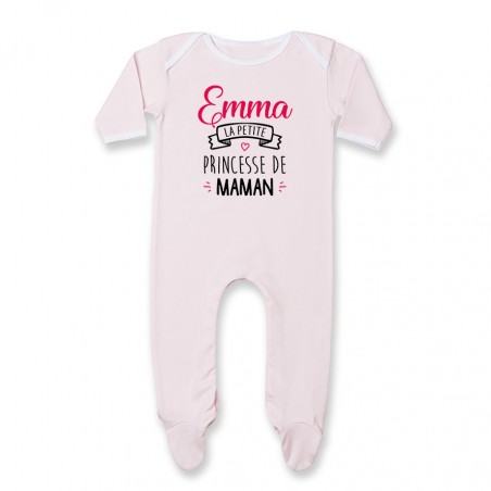 Pyjama bébé personnalisé " Prénom " la petite princesse de maman