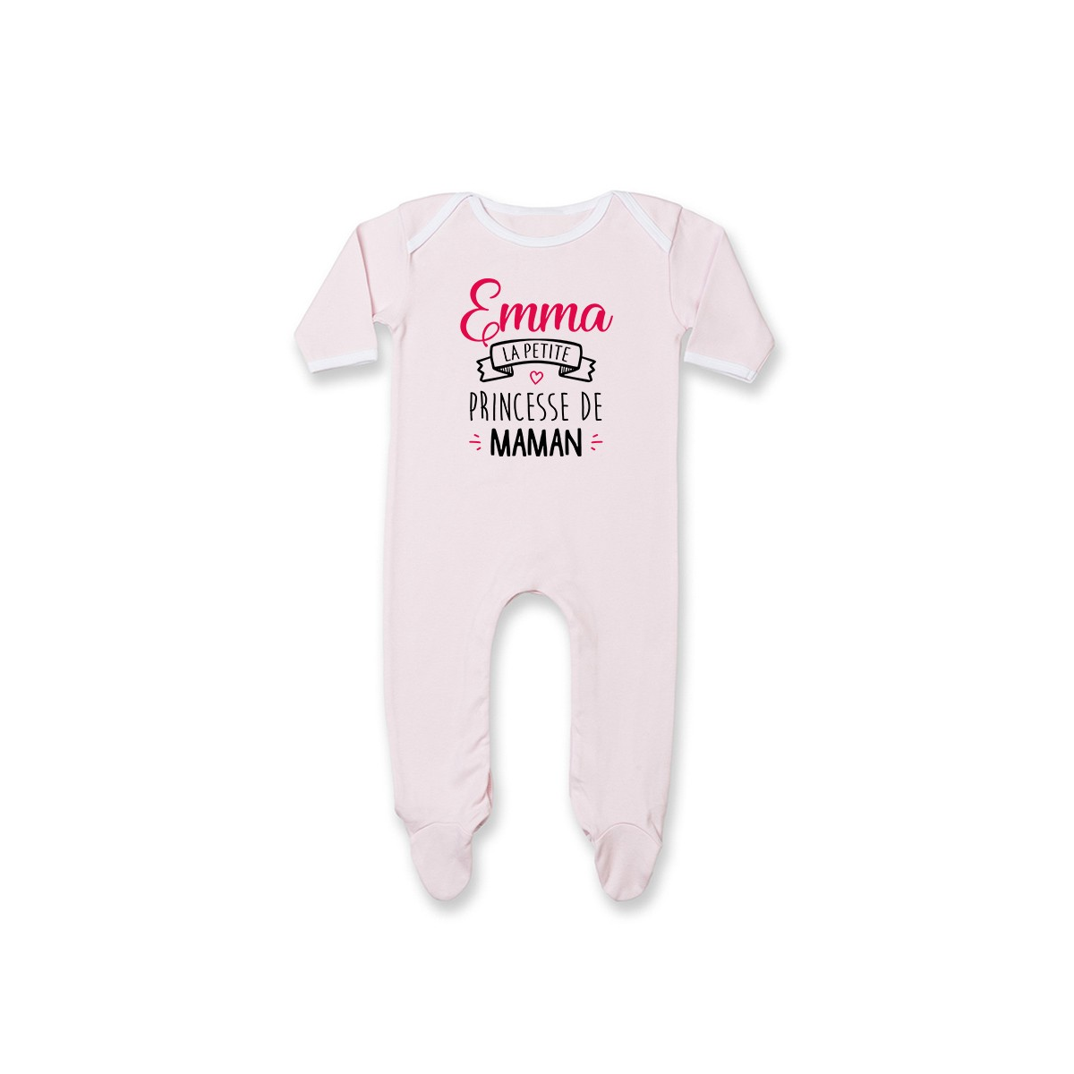 Pyjama bébé personnalisé " Prénom " la petite princesse de maman