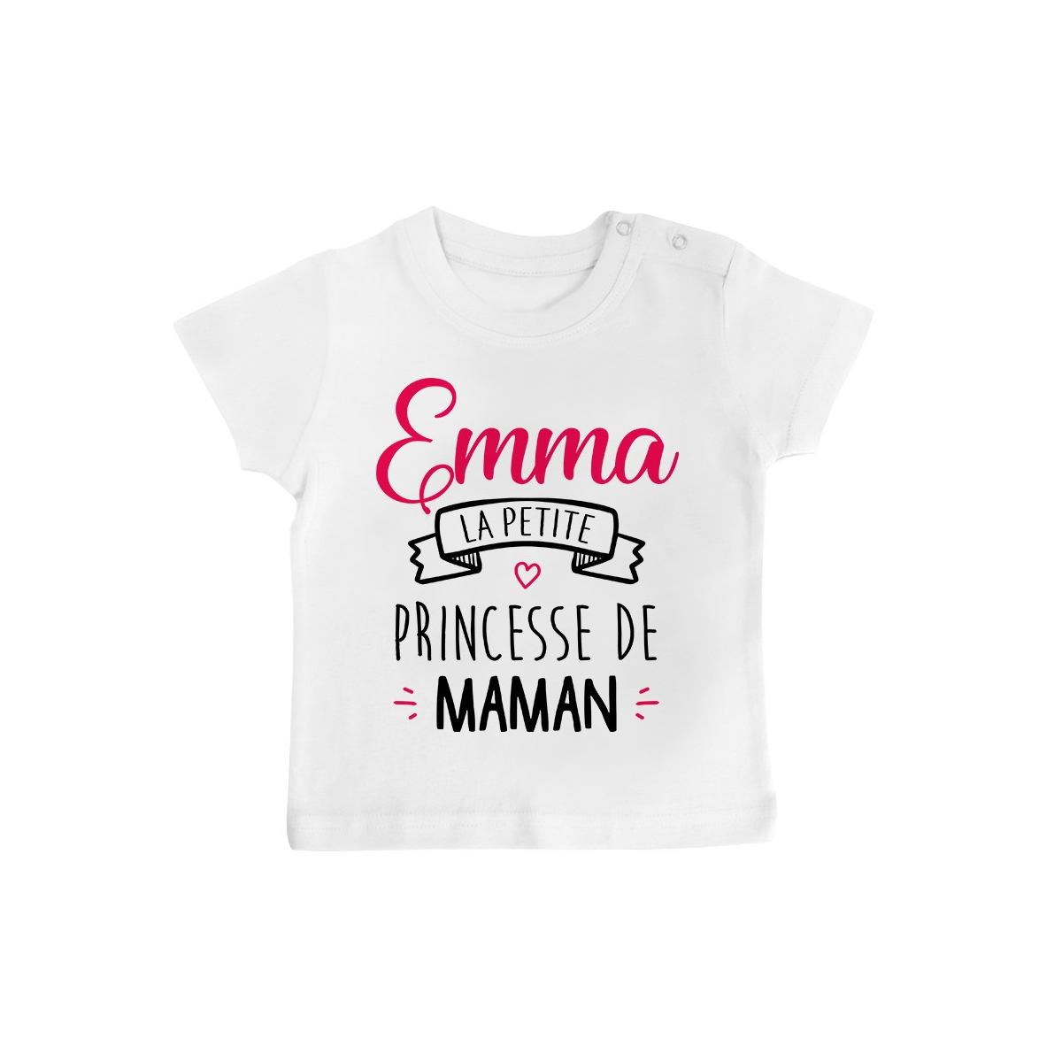 T-shirt bébé personnalisé " Prénom " la petite princesse de maman