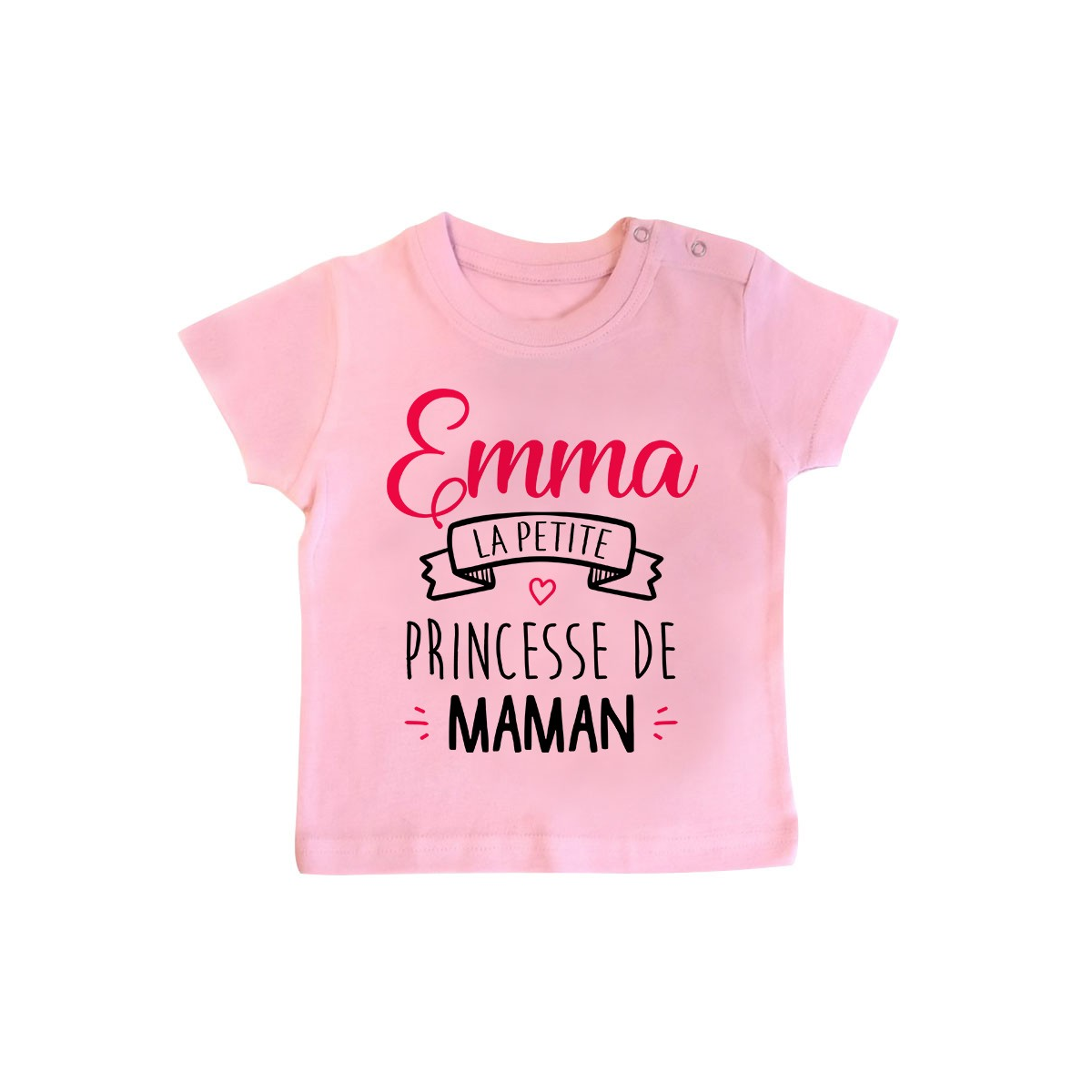 T-shirt bébé personnalisé " Prénom " la petite princesse de maman