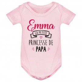 Body bébé personnalisé " Prénom " la petite princesse de papa