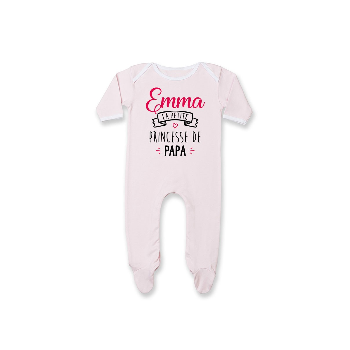 Pyjama bébé personnalisé " Prénom " la petite princesse de papa