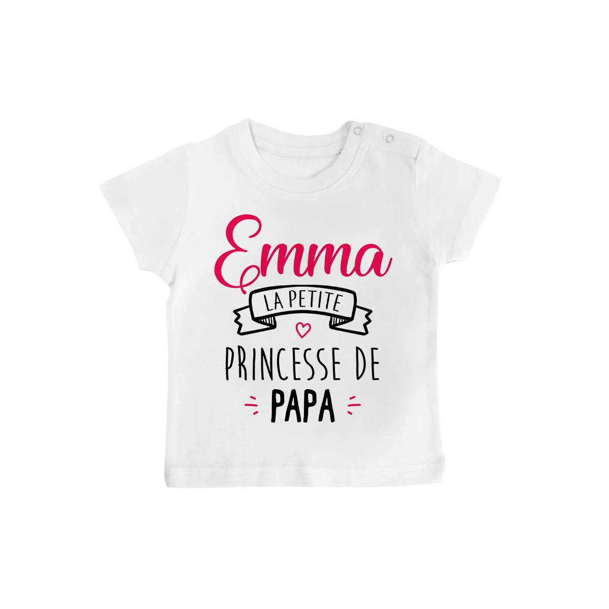 T-shirt bébé personnalisé " Prénom " la petite princesse de papa