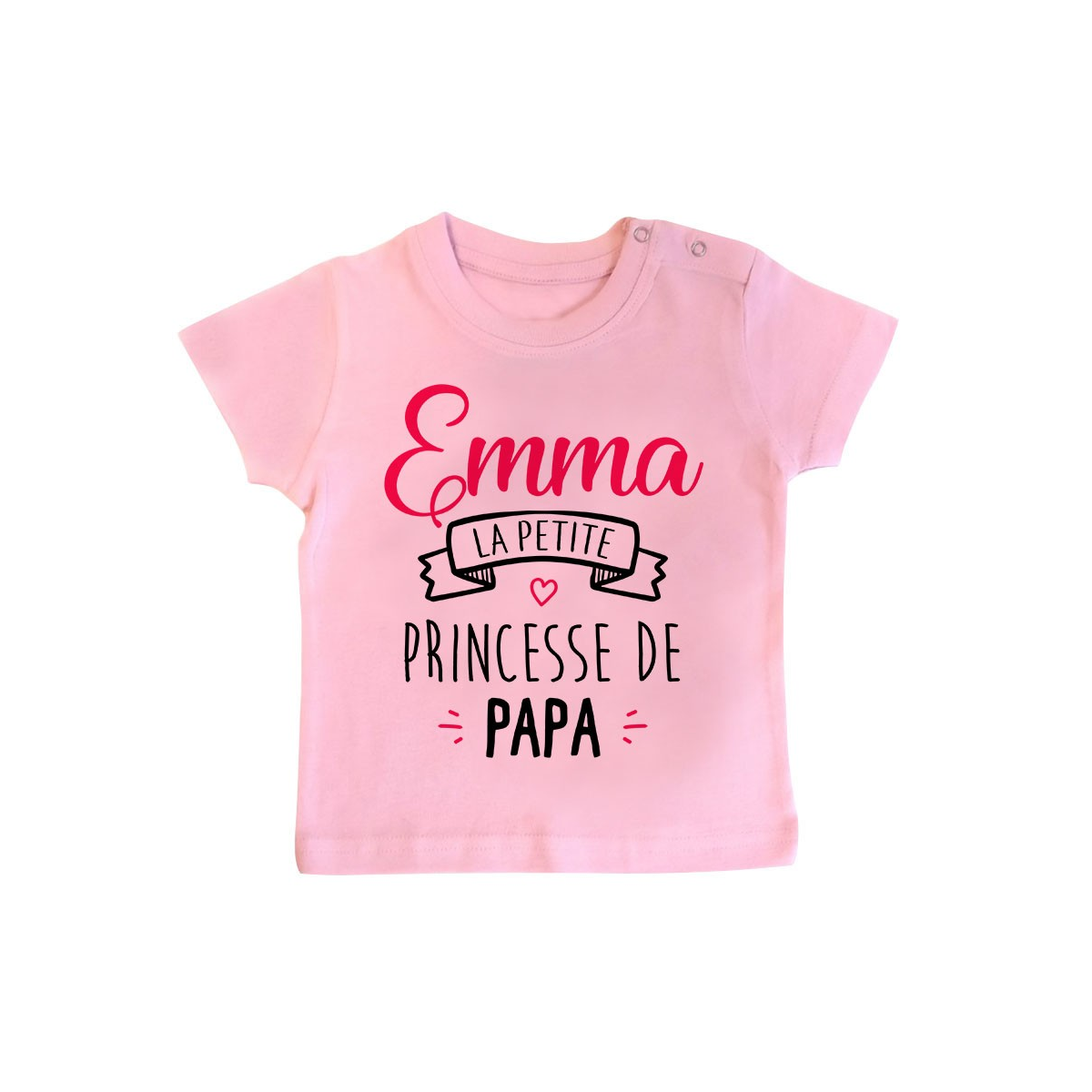 T-shirt bébé personnalisé " Prénom " la petite princesse de papa