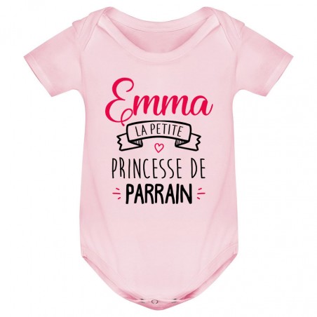 Body bébé personnalisé " Prénom " la petite princesse de parrain