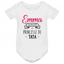 Body bébé personnalisé " Prénom " la petite princesse de tata