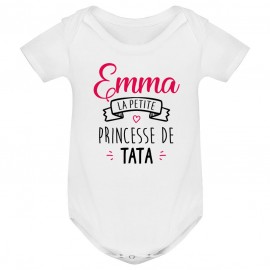 Body bébé personnalisé " Prénom " la petite princesse de tata