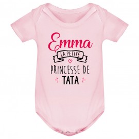 Body bébé personnalisé " Prénom " la petite princesse de tata