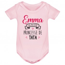 Body bébé personnalisé " Prénom " la petite princesse de tata