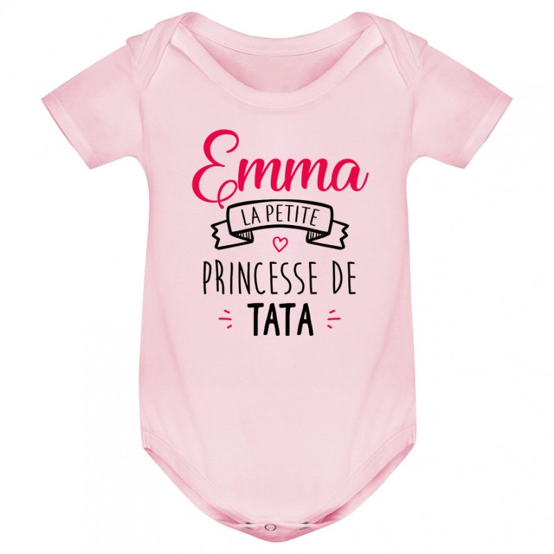 Body bébé personnalisé " Prénom " la petite princesse de tata