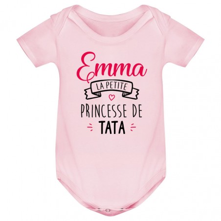 Body bébé personnalisé " Prénom " la petite princesse de tata
