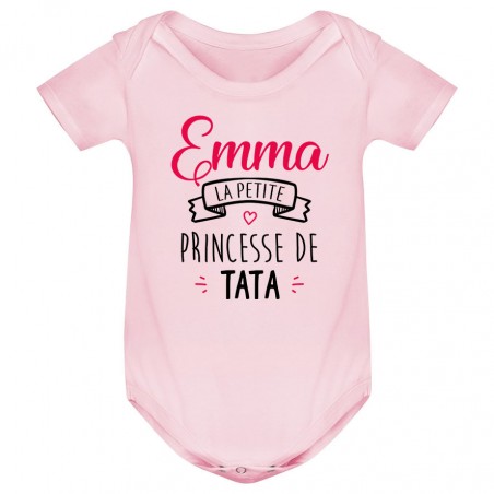 Body bébé personnalisé " Prénom " la petite princesse de tata
