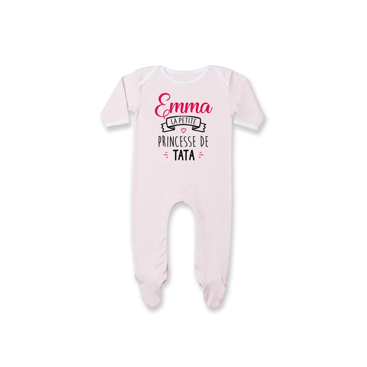 Pyjama bébé personnalisé " Prénom " la petite princesse de tata