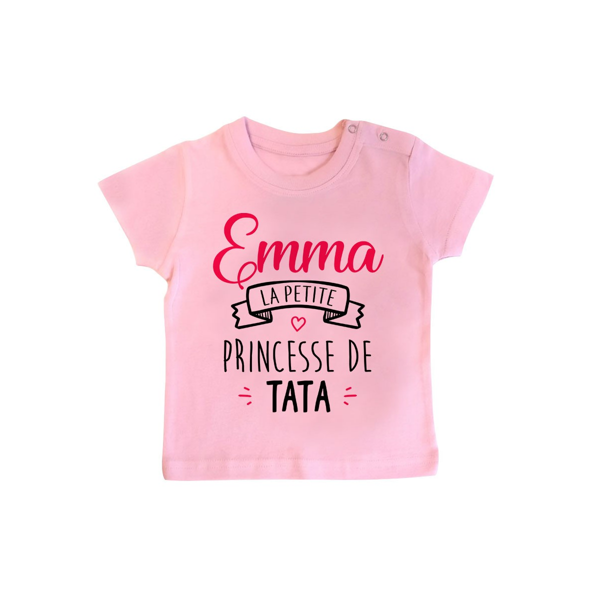 T-shirt bébé personnalisé " Prénom " la petite princesse de tata