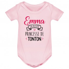 Body bébé personnalisé " Prénom " la petite princesse de tonton