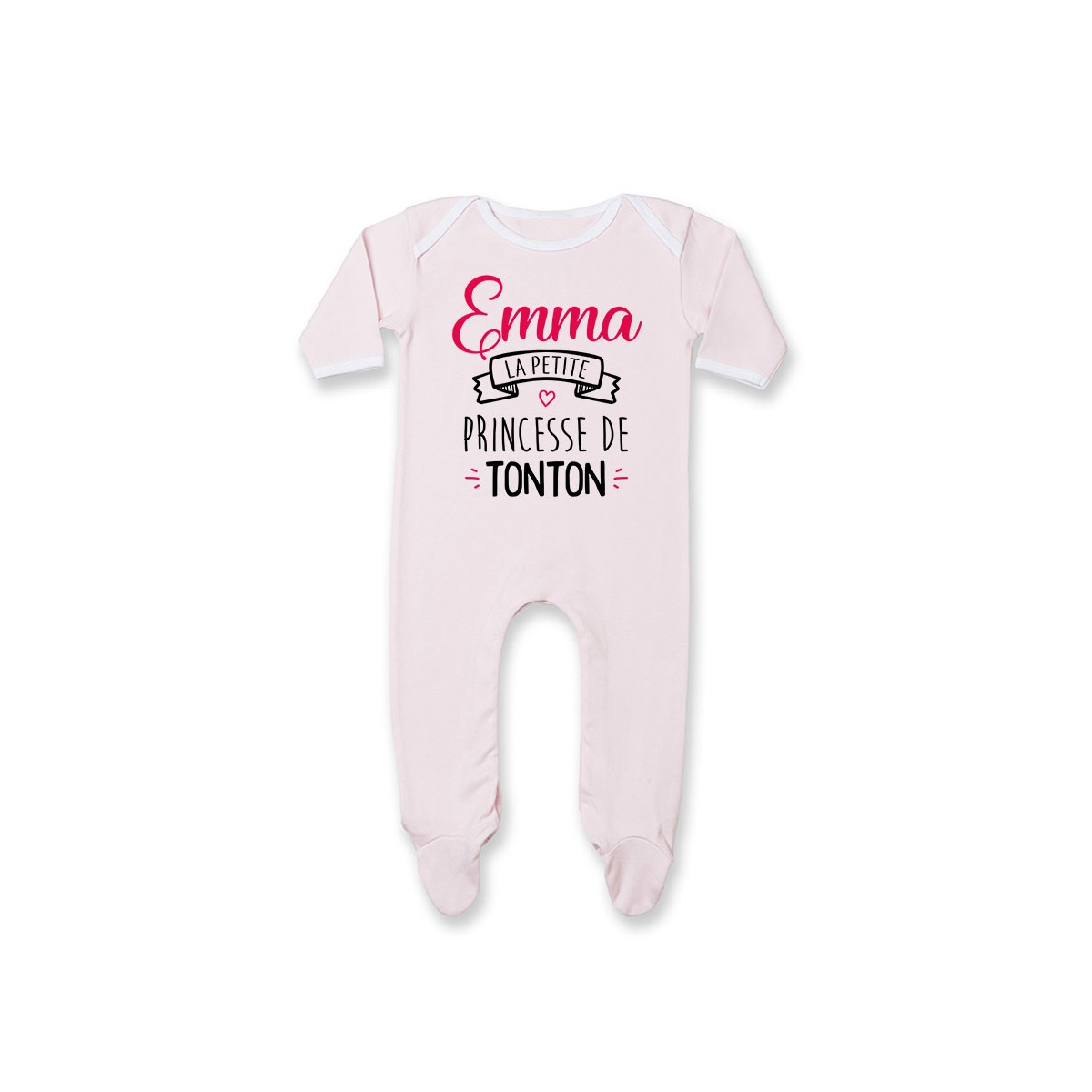 Pyjama bébé personnalisé " Prénom " la petite princesse de tonton