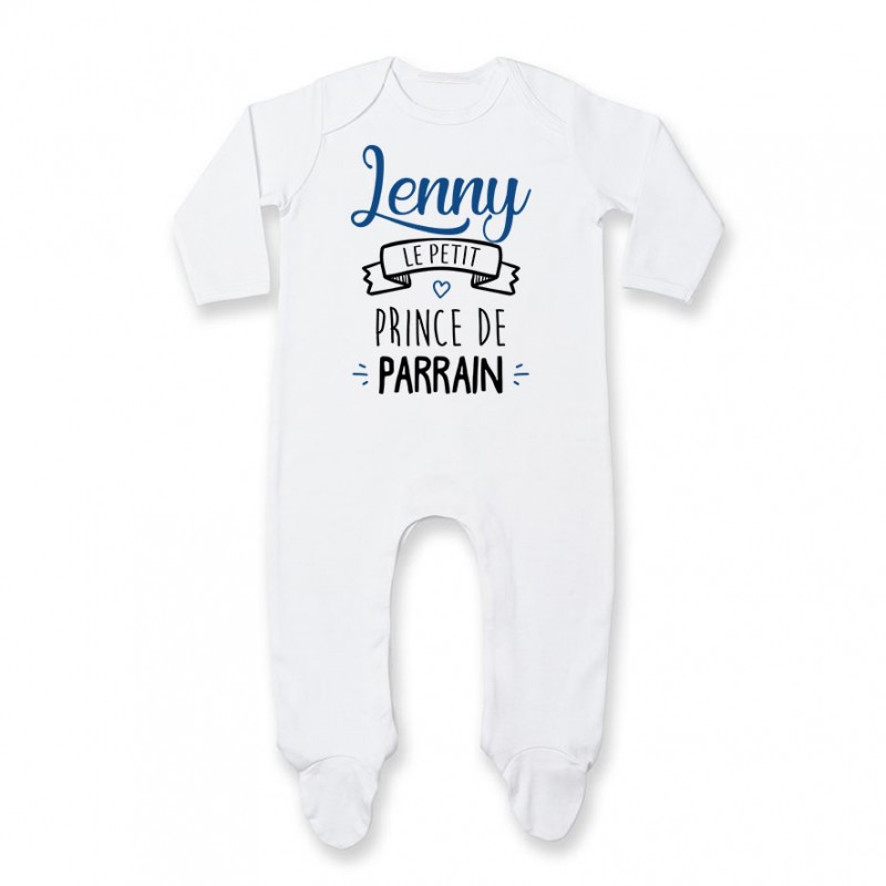 Pyjama bébé personnalisé " prénom " le petit prince de parrain