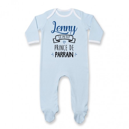 Pyjama bébé personnalisé " prénom " le petit prince de parrain
