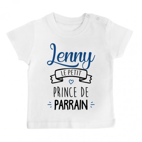 T-shirt bébé personnalisé " prénom " le petit prince de parrain