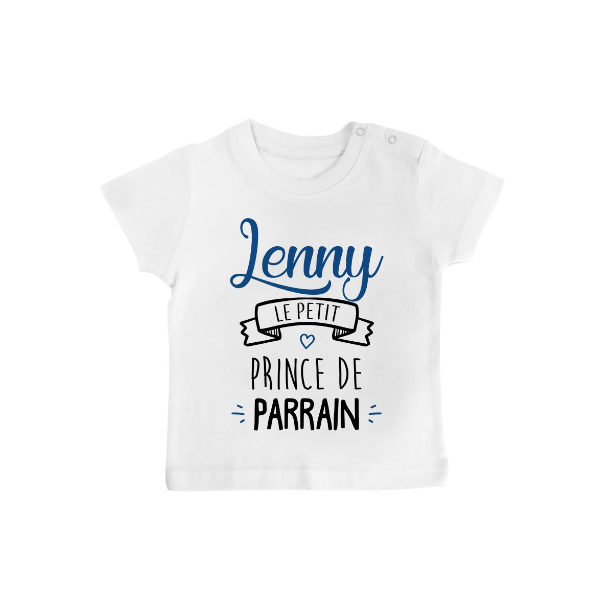 T-shirt bébé personnalisé " prénom " le petit prince de parrain