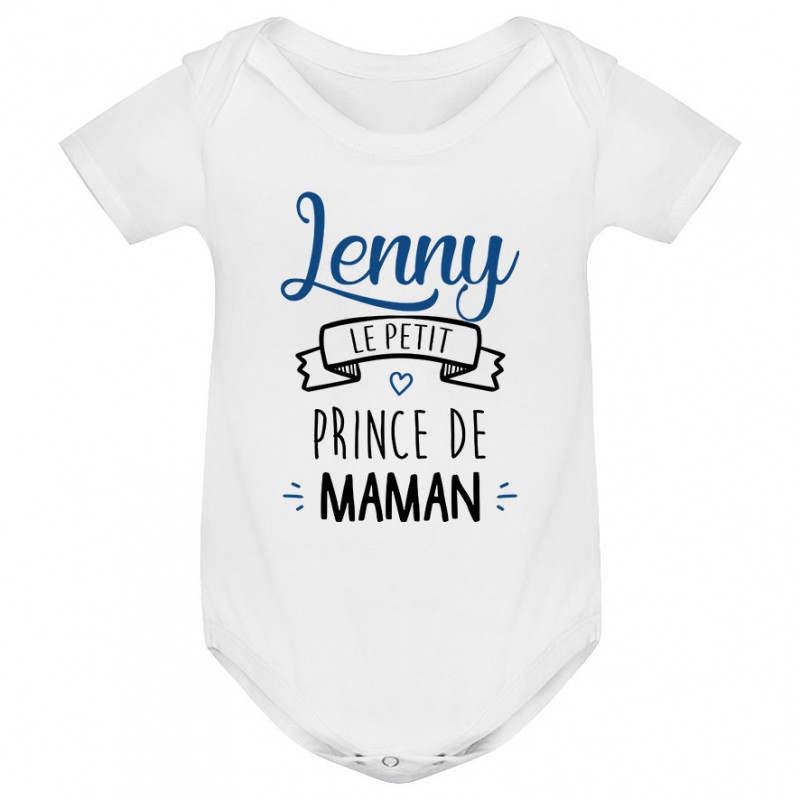 Body bébé personnalisé " prénom " le petit prince de maman Body bébé personnalisé " prénom " le petit prince de maman