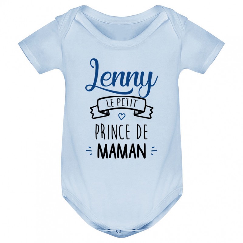 Body bébé personnalisé " prénom " le petit prince de maman Body bébé personnalisé " prénom " le petit prince de maman