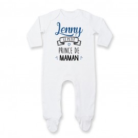 Pyjama bébé personnalisé " prénom " le petit prince de maman