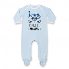 Pyjama bébé personnalisé " prénom " le petit prince de maman