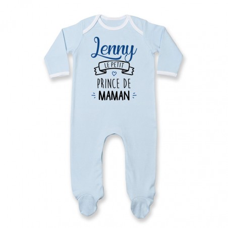 Pyjama bébé personnalisé " prénom " le petit prince de maman