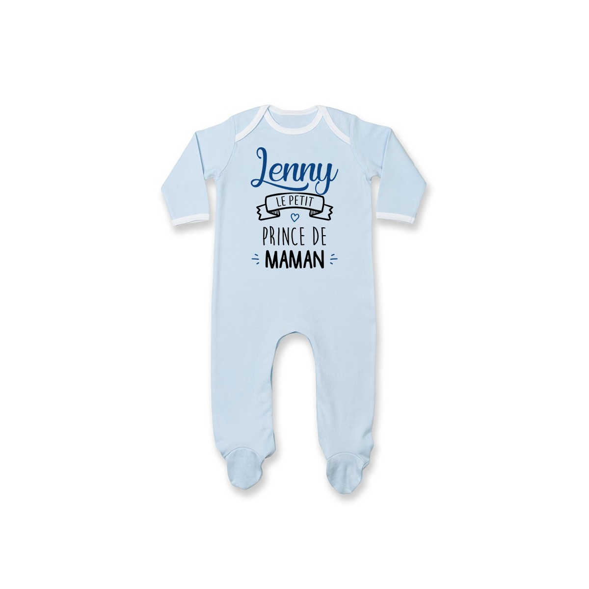Pyjama bébé personnalisé " prénom " le petit prince de maman