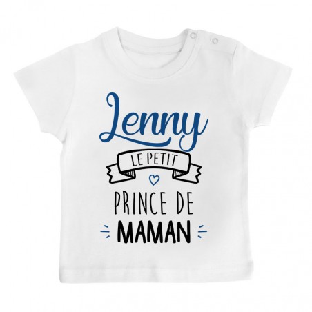 T-shirt bébé personnalisé " prénom " le petit prince de maman