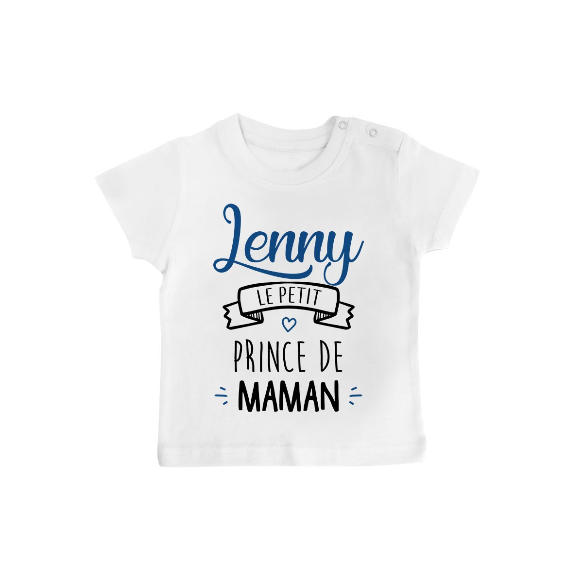 T-shirt bébé personnalisé " prénom " le petit prince de maman