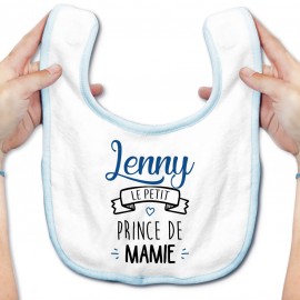 Bavoir bébé personnalisé " prénom " le petit prince de mamie